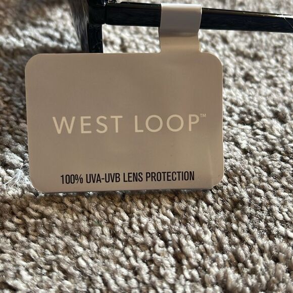 NWT Black West Loop Sunglasses Black Lenses 100% UVA Lens Protection - Picture 5 of 5